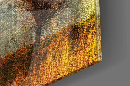 Autumn Trees Glass Wall Art - LUXARTDECO
