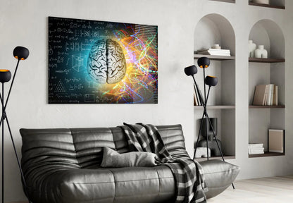 Brain Glass Wall Art - LUXARTDECO