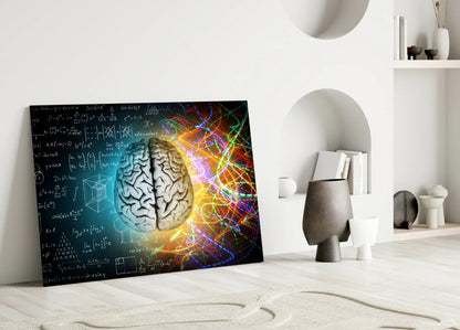 Brain Glass Wall Art - LUXARTDECO
