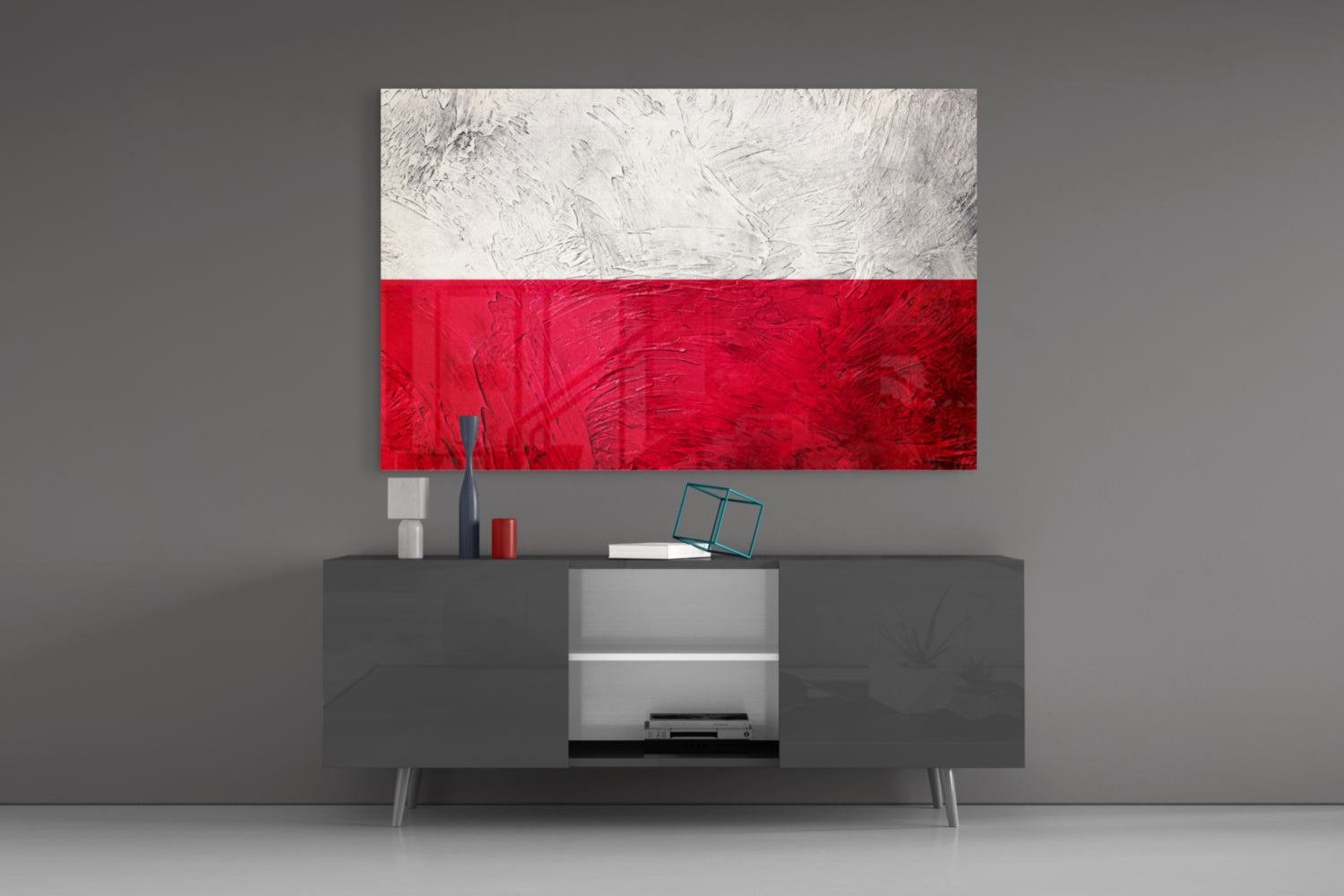 Flag of Poland Glass Wall Art