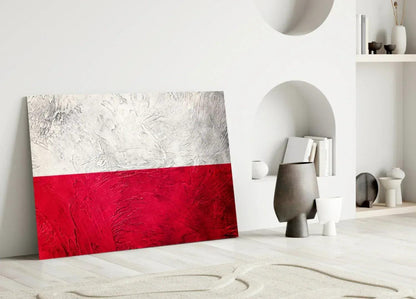 Flag of Poland Glass Wall Art - LUXARTDECO