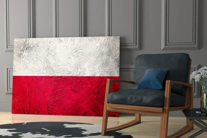 Flag of Poland Glass Wall Art - LUXARTDECO