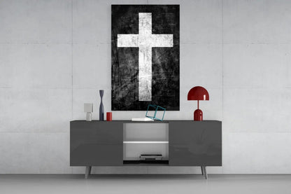Sacred Cross Glass Wall Art - LUXARTDECO
