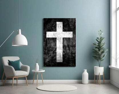 Sacred Cross Glass Wall Art - LUXARTDECO