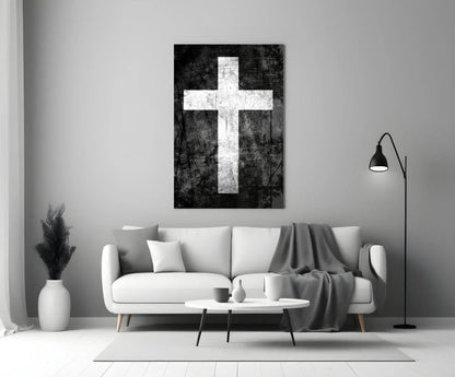 Sacred Cross Glass Wall Art - LUXARTDECO
