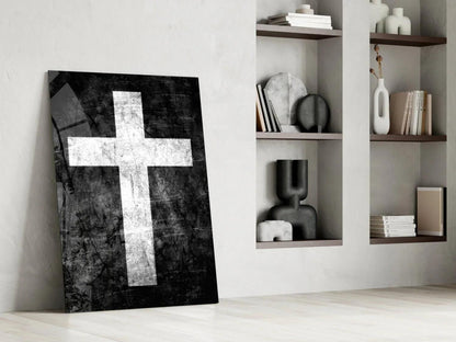 Sacred Cross Glass Wall Art - LUXARTDECO