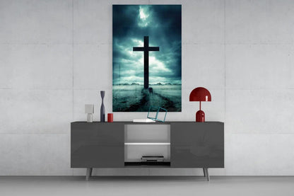 Cross Glass Wall Art - LUXARTDECO