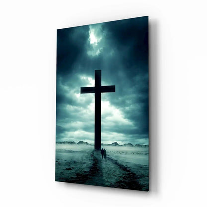 Cross Glass Wall Art - LUXARTDECO