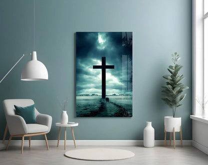 Cross Glass Wall Art - LUXARTDECO