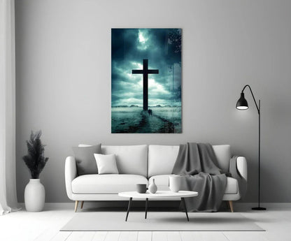 Cross Glass Wall Art - LUXARTDECO