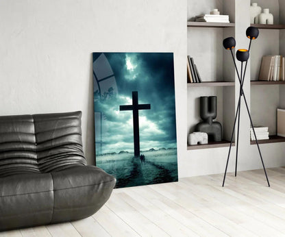 Cross Glass Wall Art - LUXARTDECO