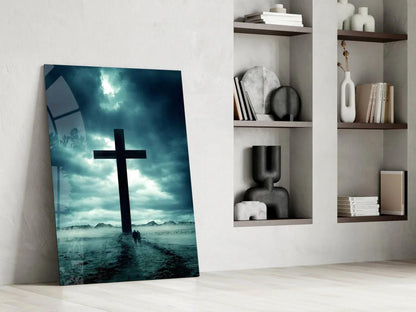 Cross Glass Wall Art - LUXARTDECO
