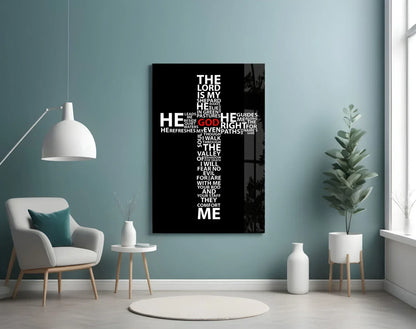 Cross Glass Wall Art - LUXARTDECO