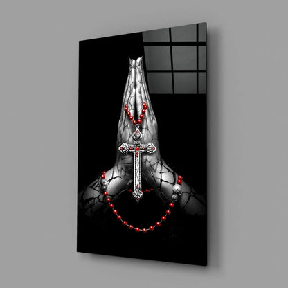 Majestic Cross Glass Wall Art - LUXARTDECO
