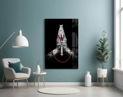 Majestic Cross Glass Wall Art - LUXARTDECO
