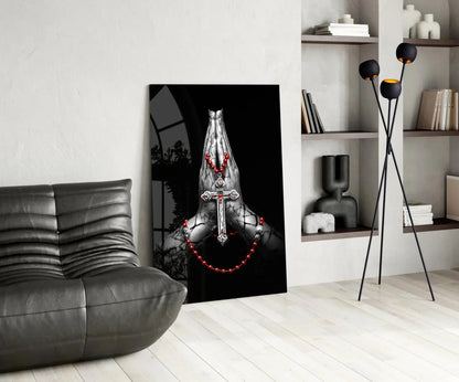 Majestic Cross Glass Wall Art - LUXARTDECO