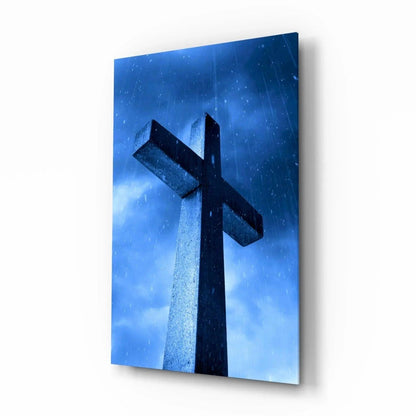 Cross Glass Wall Art - LUXARTDECO