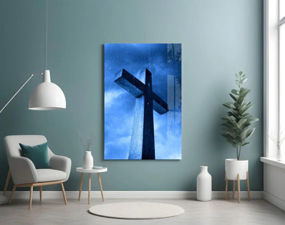 Cross Glass Wall Art - LUXARTDECO
