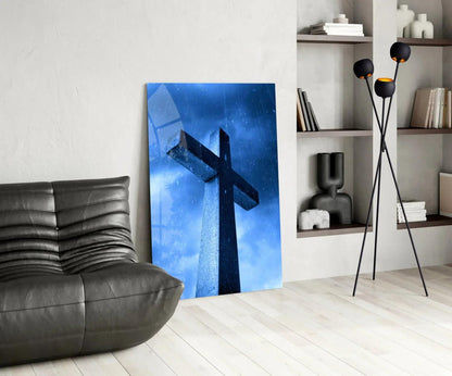 Cross Glass Wall Art - LUXARTDECO
