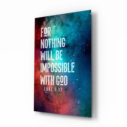 Nothing Impossible Glass Wall Art - LUXARTDECO