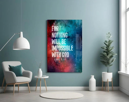 Nothing Impossible Glass Wall Art - LUXARTDECO