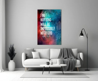 Nothing Impossible Glass Wall Art - LUXARTDECO