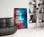 Nothing Impossible Glass Wall Art