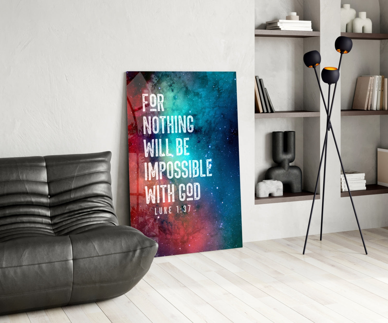 Nothing Impossible Glass Wall Art