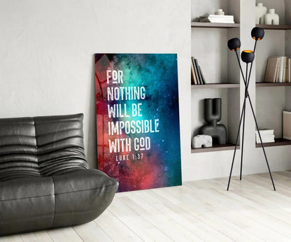 Nothing Impossible Glass Wall Art - LUXARTDECO