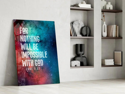Nothing Impossible Glass Wall Art - LUXARTDECO