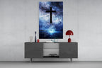 Cross Glass Wall Art