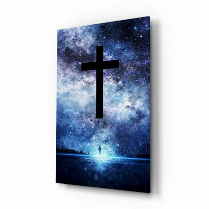 Cross Glass Wall Art - LUXARTDECO