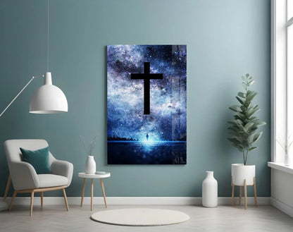 Cross Glass Wall Art - LUXARTDECO