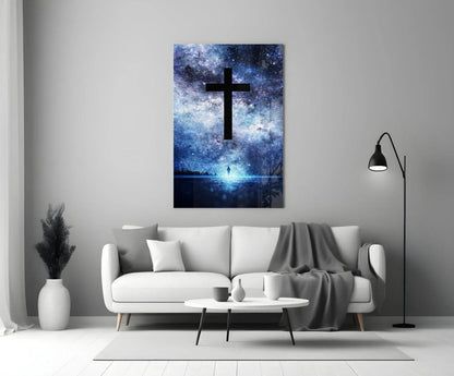 Cross Glass Wall Art - LUXARTDECO