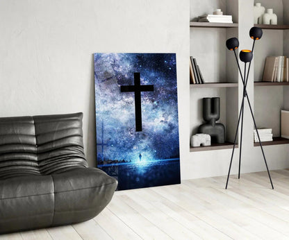 Cross Glass Wall Art - LUXARTDECO