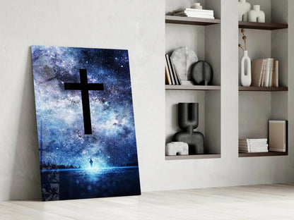 Cross Glass Wall Art - LUXARTDECO
