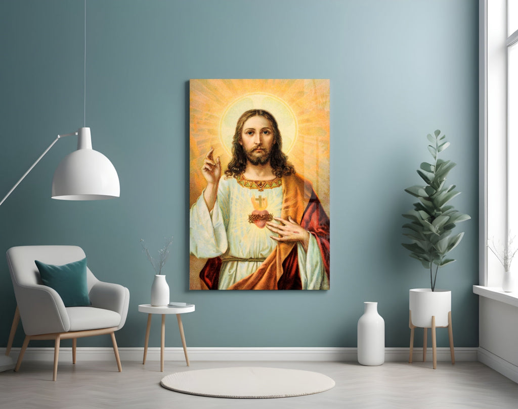 Jesus Glass Wall Art