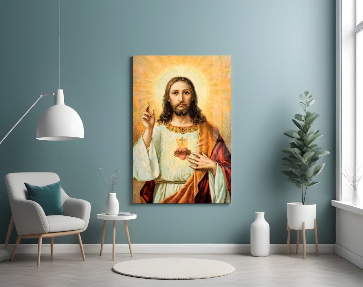 Jesus Glass Wall Art