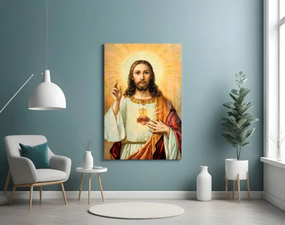 Jesus Glass Wall Art - LUXARTDECO