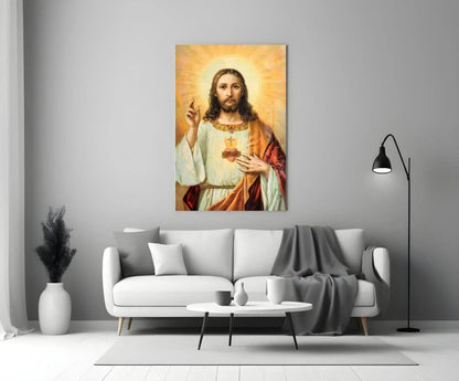 Jesus Glass Wall Art - LUXARTDECO