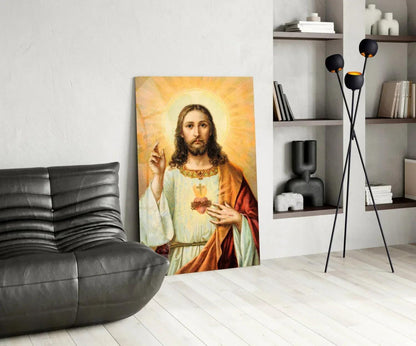 Jesus Glass Wall Art - LUXARTDECO