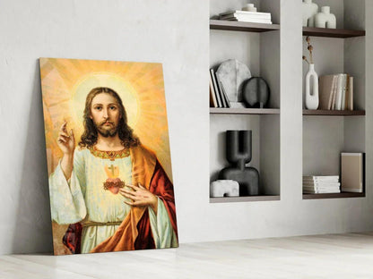 Jesus Glass Wall Art - LUXARTDECO