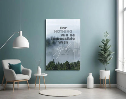 Nothing Impossible Glass Wall Art - LUXARTDECO