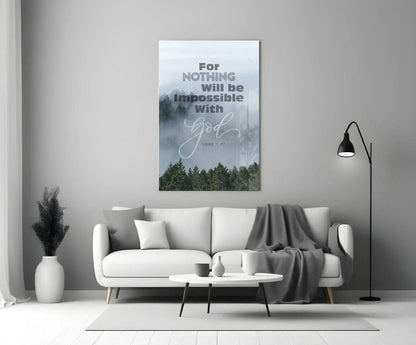Nothing Impossible Glass Wall Art - LUXARTDECO