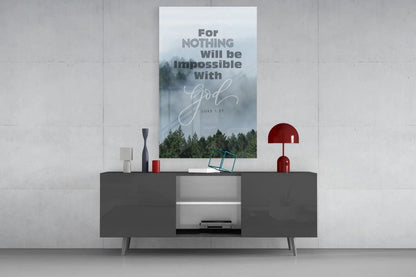 Nothing Impossible Glass Wall Art - LUXARTDECO