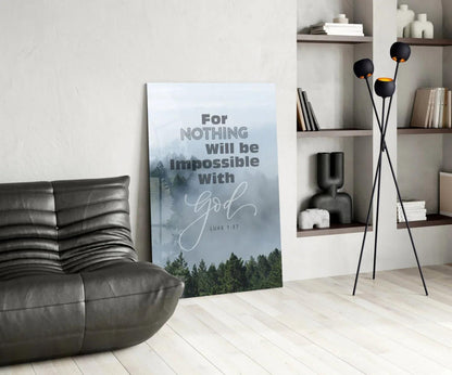 Nothing Impossible Glass Wall Art - LUXARTDECO