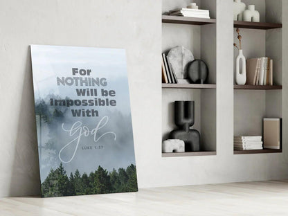 Nothing Impossible Glass Wall Art - LUXARTDECO