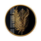 Décoration murale en verre à feuilles dorées 