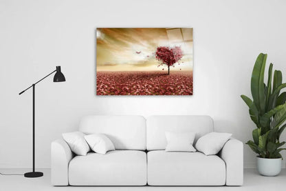 Heart Tree Glass Wall Art - LUXARTDECO