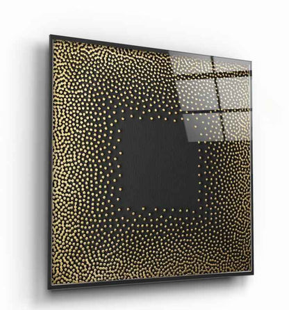 Black and Gold Abstract Glass Wall Art